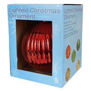 Lighted Red Ball Christmas Ornament
