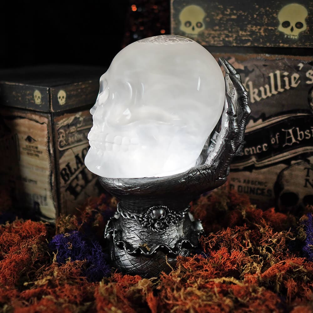 Lighted Smokey Skull Waterglobe