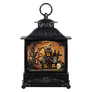 Lighted Spinning Haunted House Water Lantern
