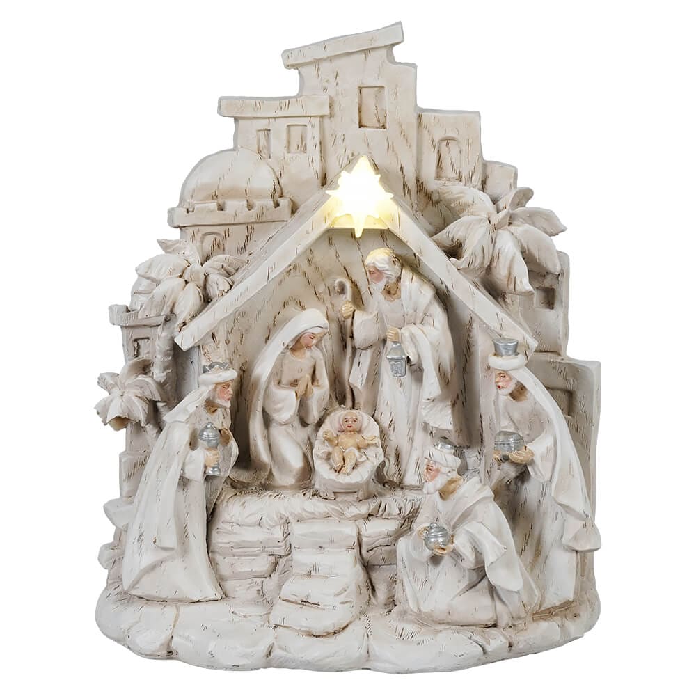 Lighted Star Nativity Scene - Christmas