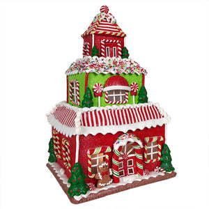 Lighted Three Story Gingerbread House