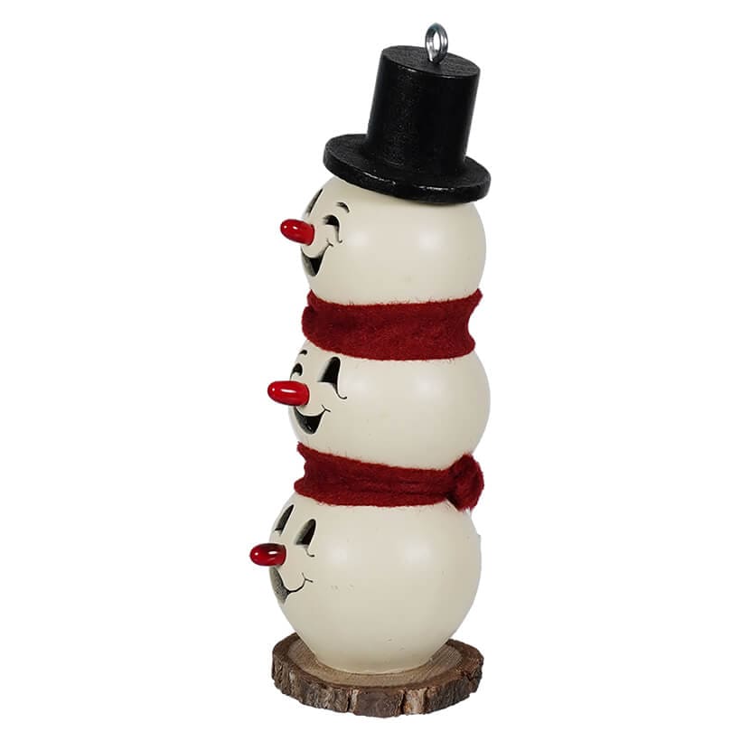 Lil Blake Triple Stacked Snowmen Gourd Ornament