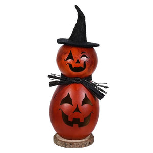 Lil Harlow Jack-O'-Lantern Wearing Witches Hat Gourd