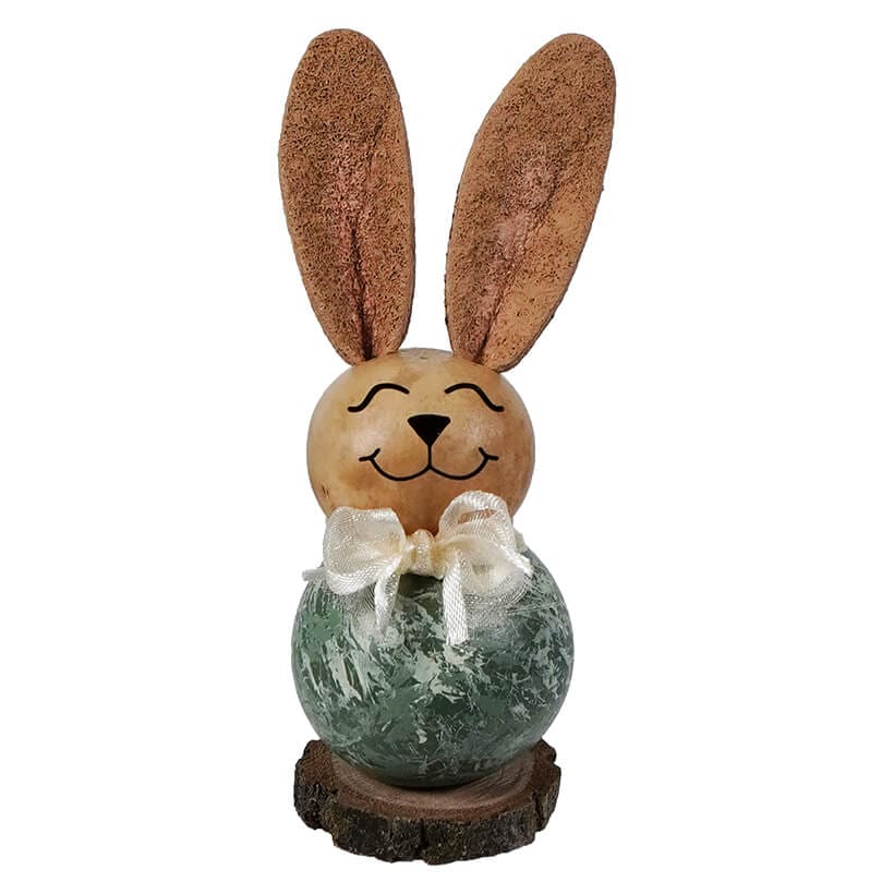 Lil’ Willow Green Bunny Gourd With Bow - Easter