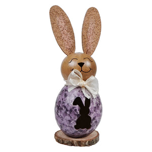 Decorative lil willow purple easter bunny gourd with bunny cutout from meadowbrooke gourds for spring decor