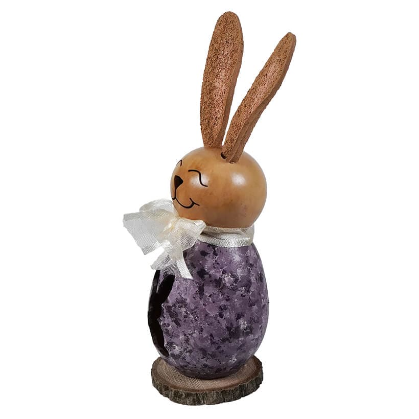 Lil’ Willow Purple Bunny Gourd With Bunny Cutout - Easter