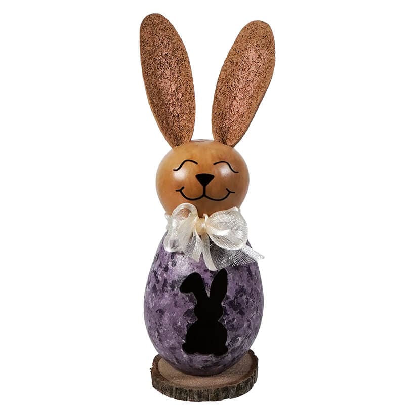 Lil’ Willow Purple Bunny Gourd With Bunny Cutout - Easter