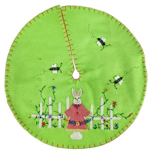 Lime Green Tree Skirt With Bunny