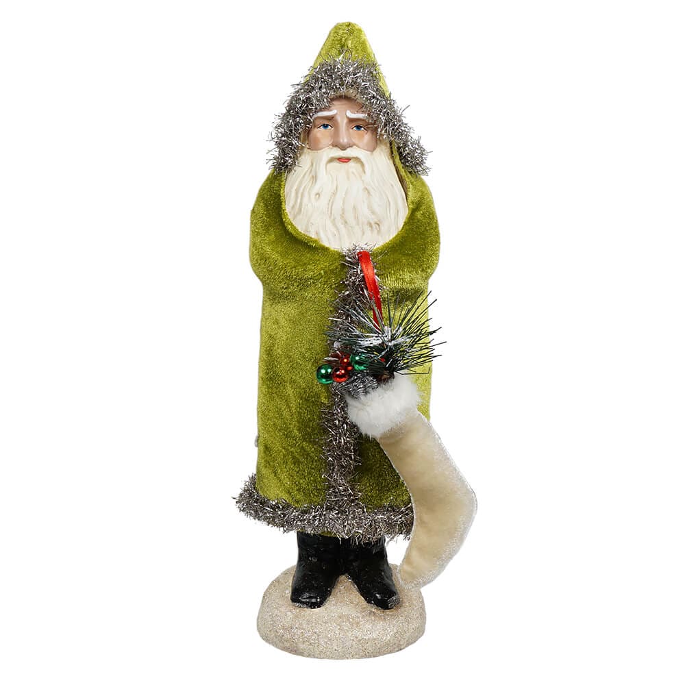 Lime Green Velvet Belsnickle Santa