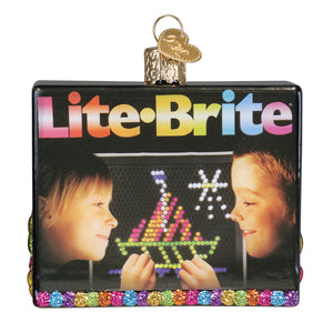 Black lite brite box ornament with colorful led lights and rainbow sequins joe lunchbox ornament toys & fun miscellaneous ornaments