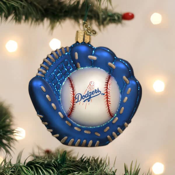 Los Angeles Dodgers Baseball Mitt Ornament - Ornaments