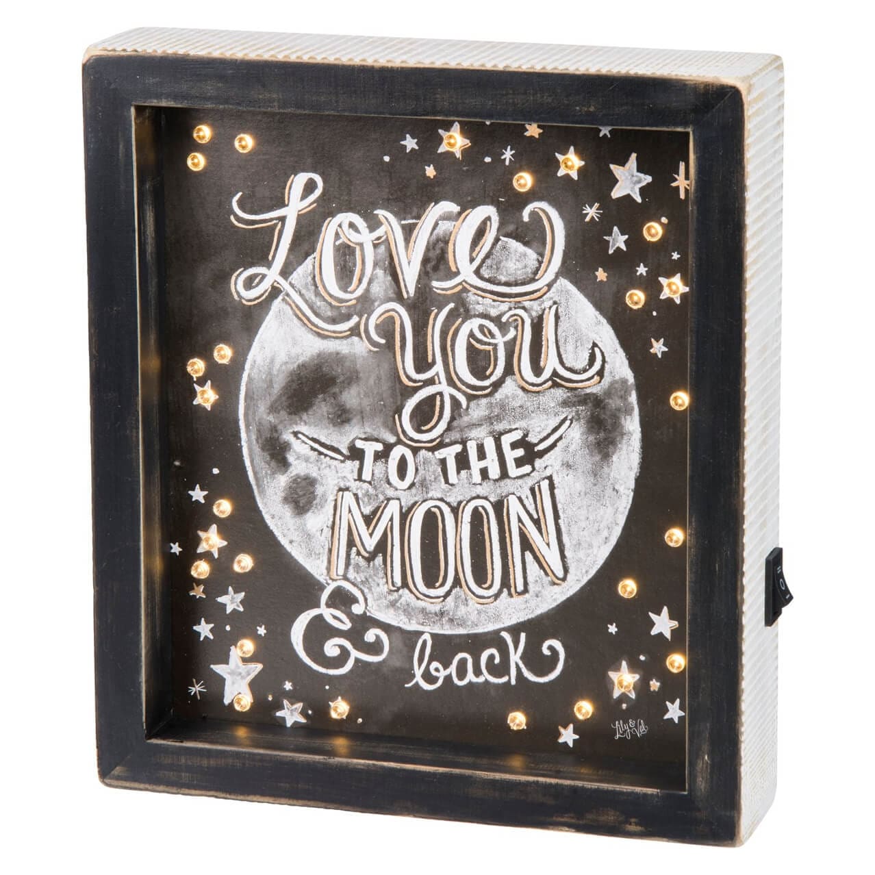 Love You To The Moon And Back Lighted Chalk Sign - Easter