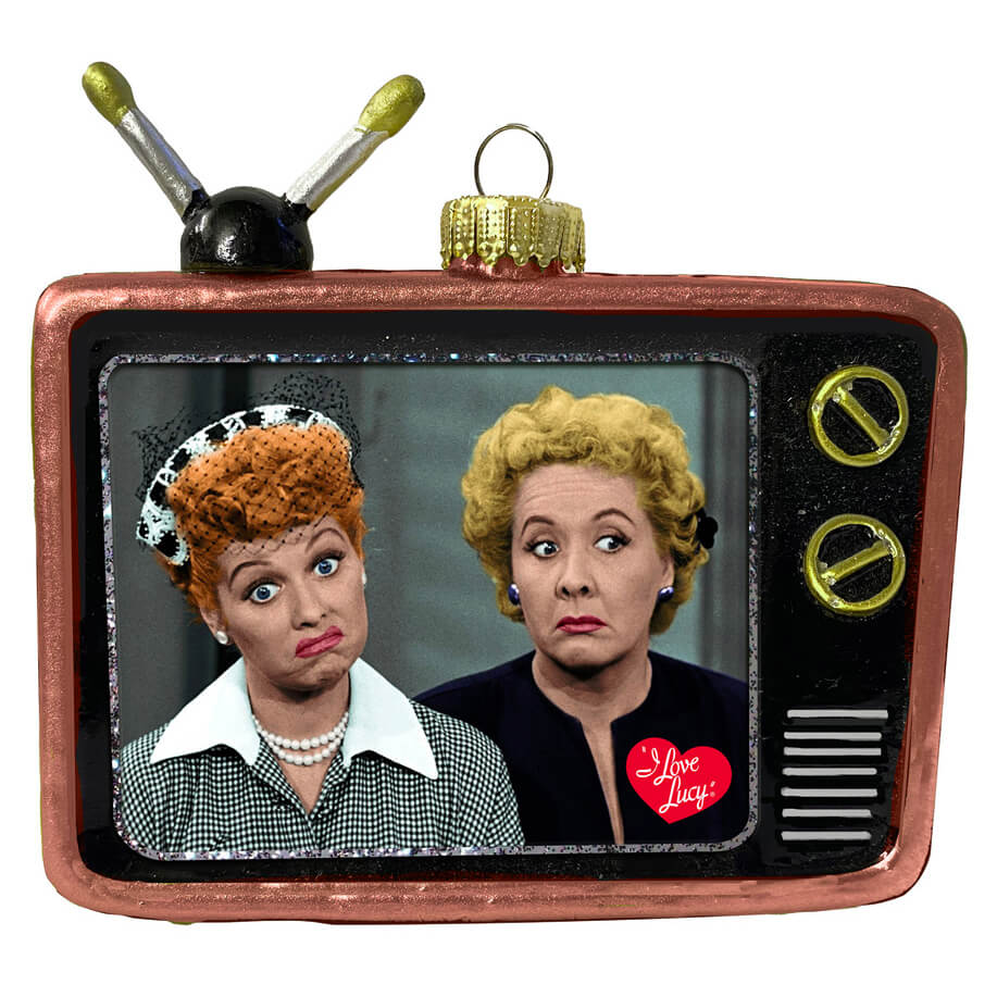 I Love Lucy® Lucy and Ethel Glass TV Ornament