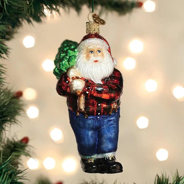 Lumberjack Santa Ornament