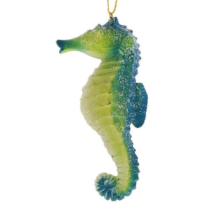 Marine Blue Seahorse Ornament