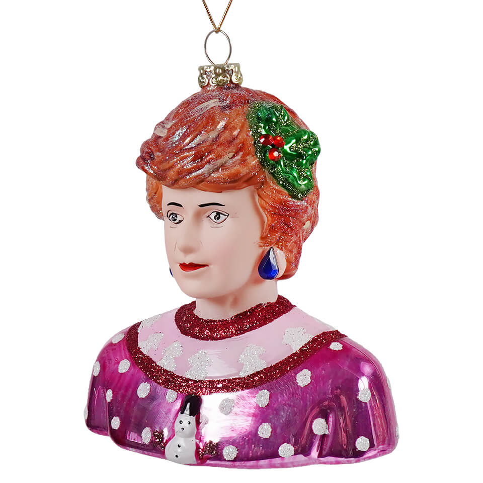 May Your Christmas Be Golden - Blanche Glass Ornament - Christmas