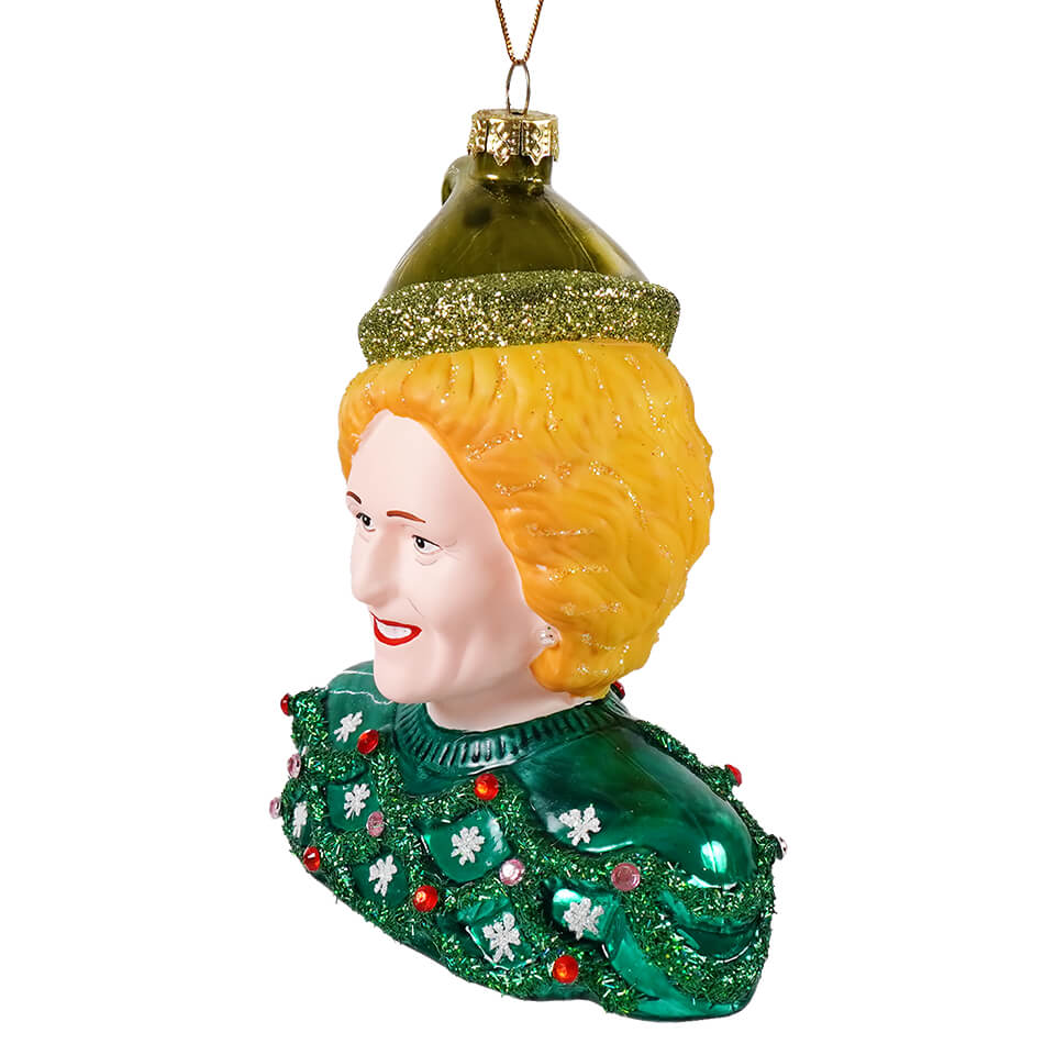 May Your Christmas Be Golden - Rose Glass Ornament - Christmas