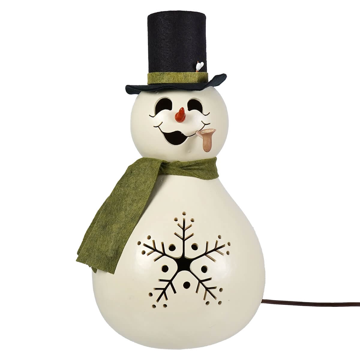 Meadowbrooke Large Snowman with Pipe Gourd - Christmas