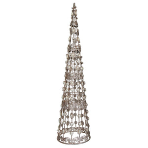 Medium Filigree Wire Cone Tree With Jewels