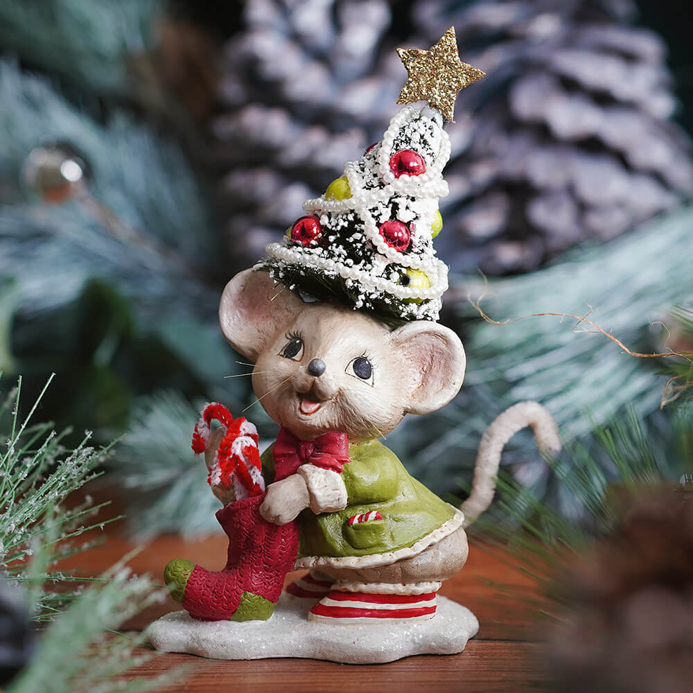 Memzi Mouse Table Piece - Christmas