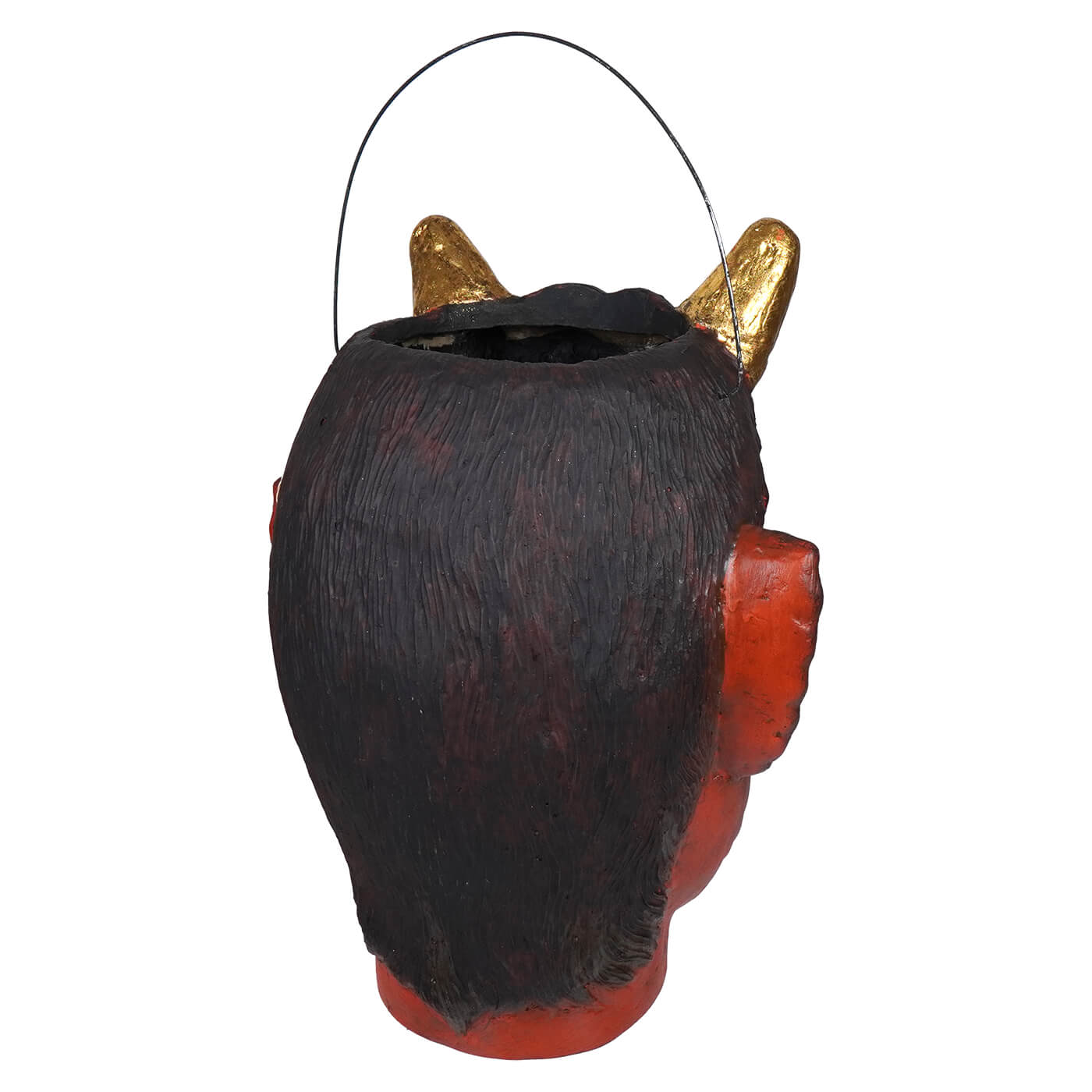 Menacing Gold Horned Vintage Devil Bucket - Halloween