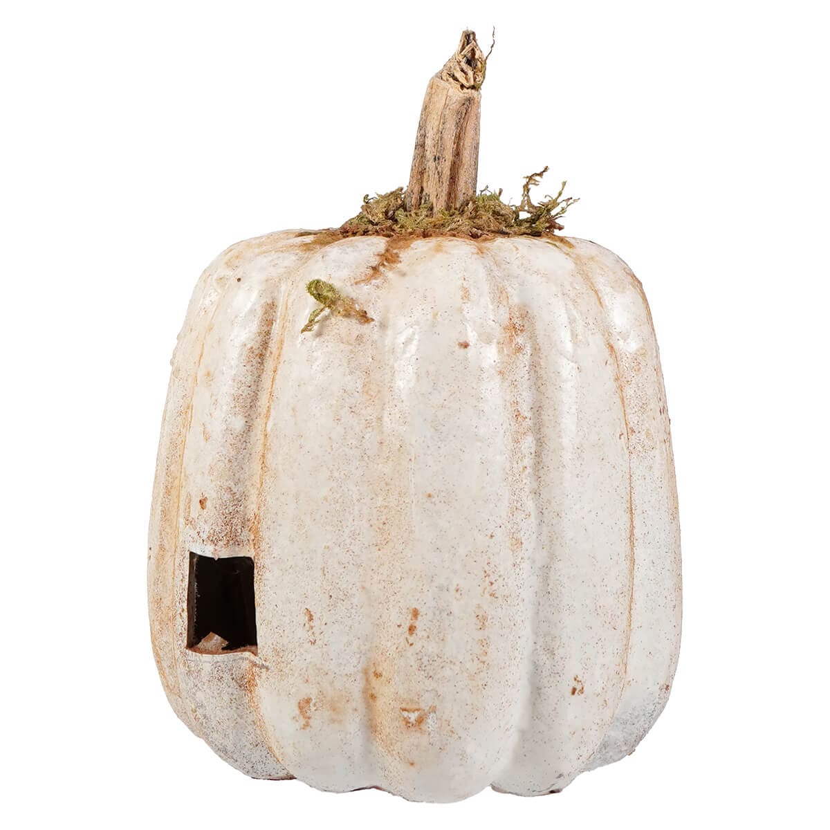 Menacing White Pumpkin Jack-O’-Lantern - Halloween