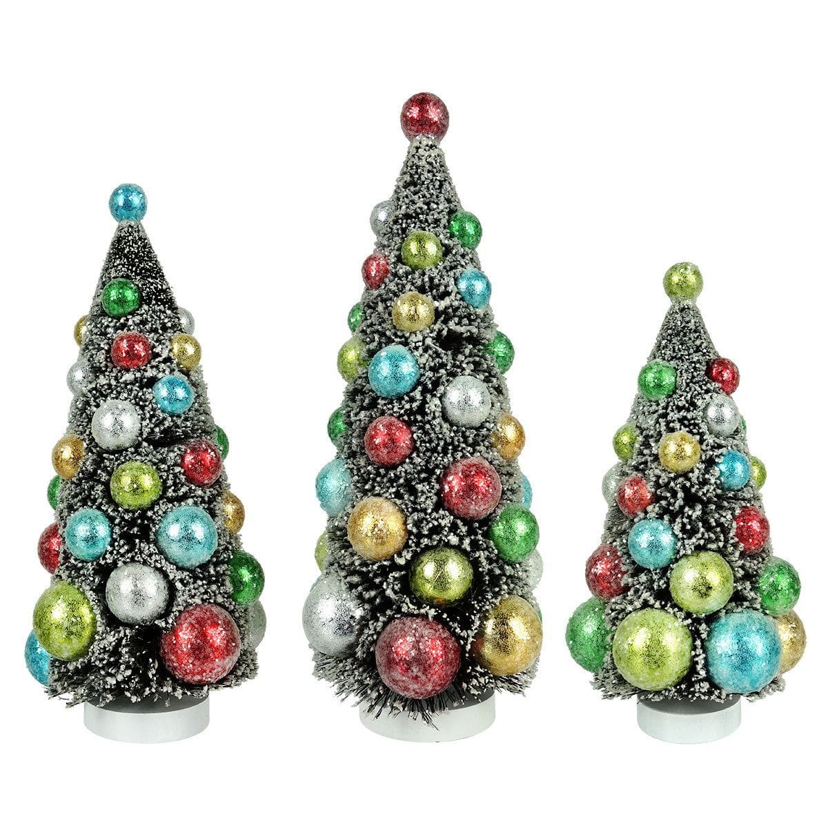 Merry & Bright Bottle Brush Trees Set/3