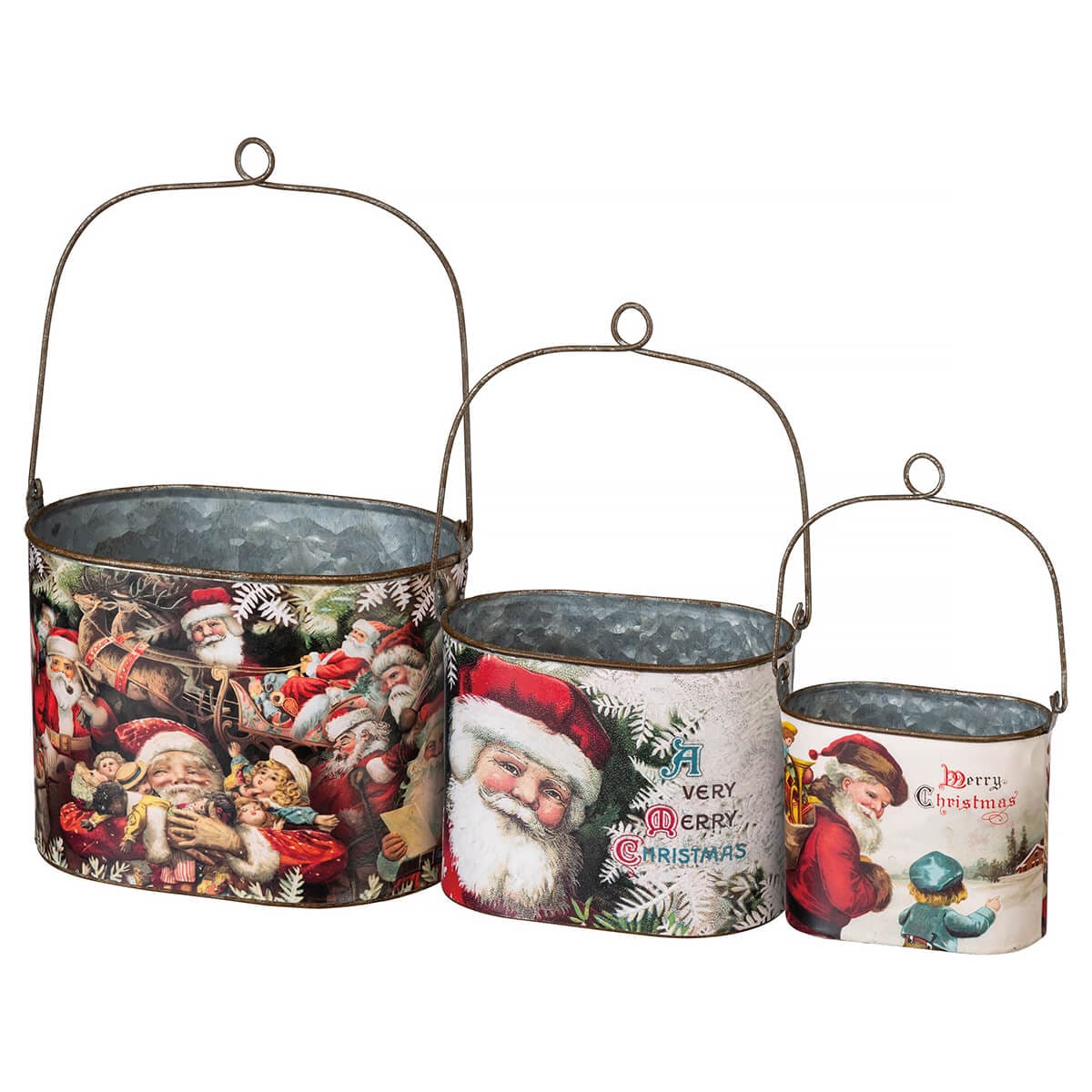 Merry Christmas Buckets Set/3