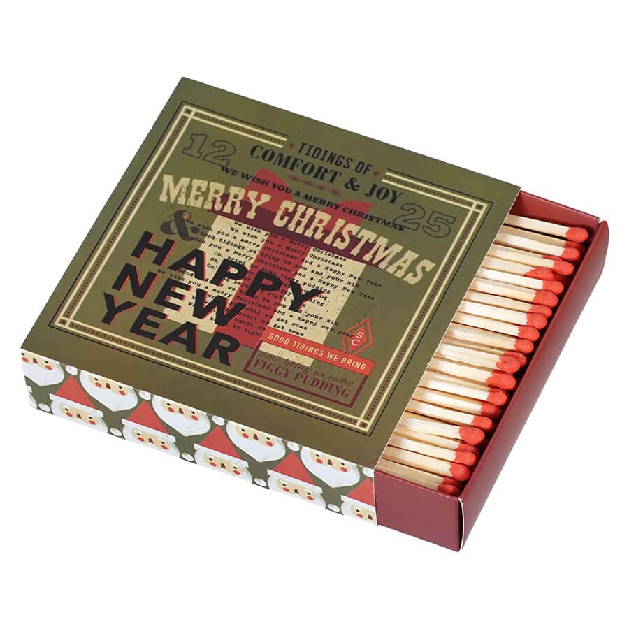 Merry Christmas Safety Matches in Matchbox - Christmas