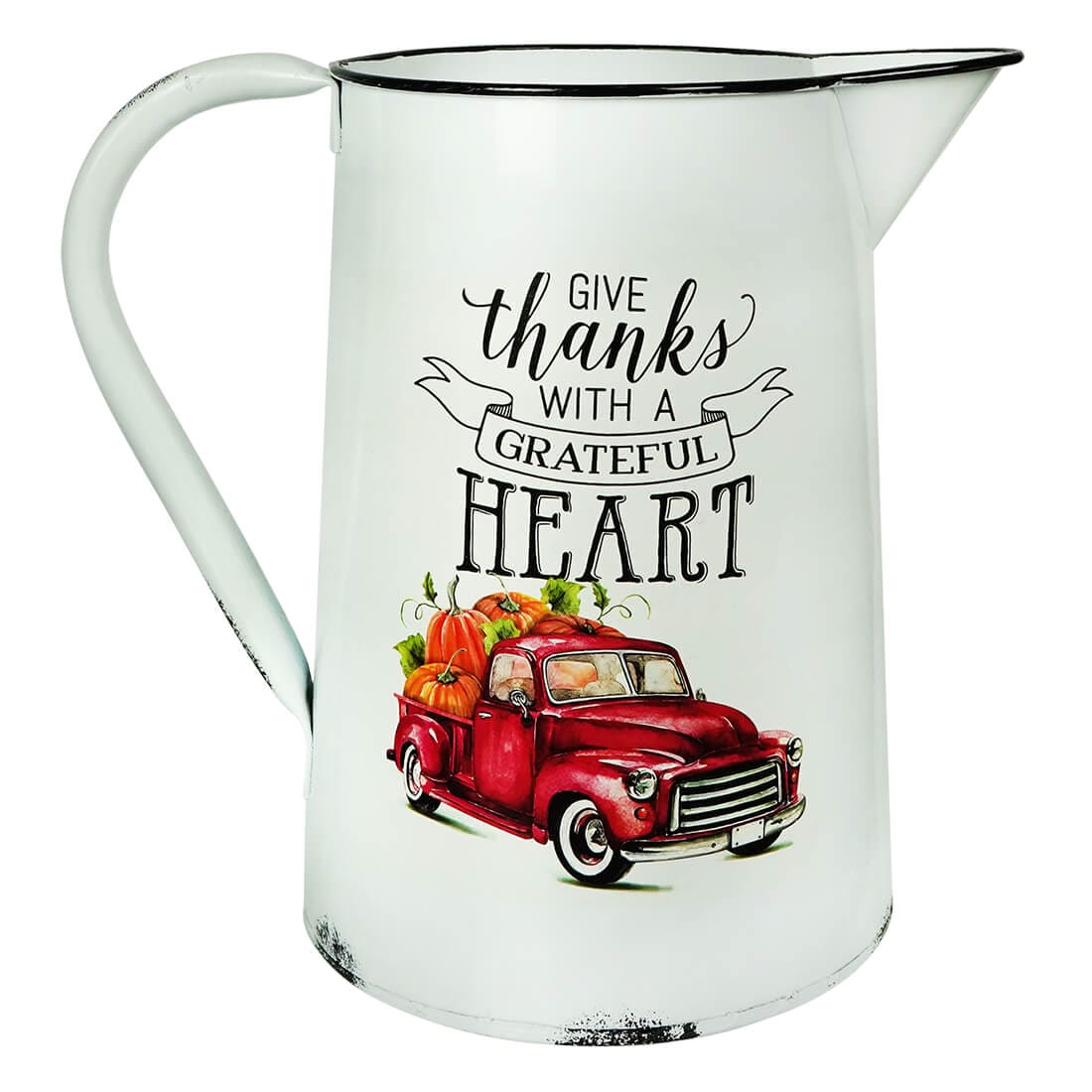 Metal Give Thanks Harvest Pitcher