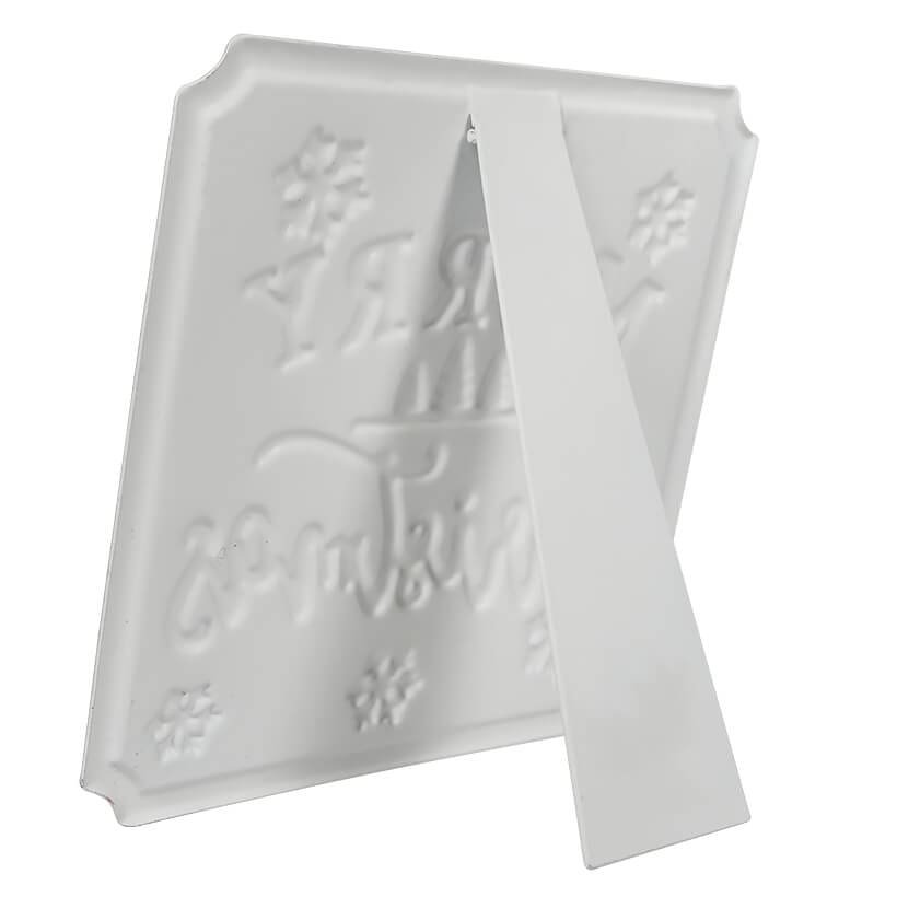 Metal Merry Christmas & Happy Holidays Signs Set/2