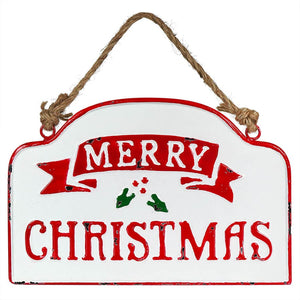 Metal Merry Christmas Sign