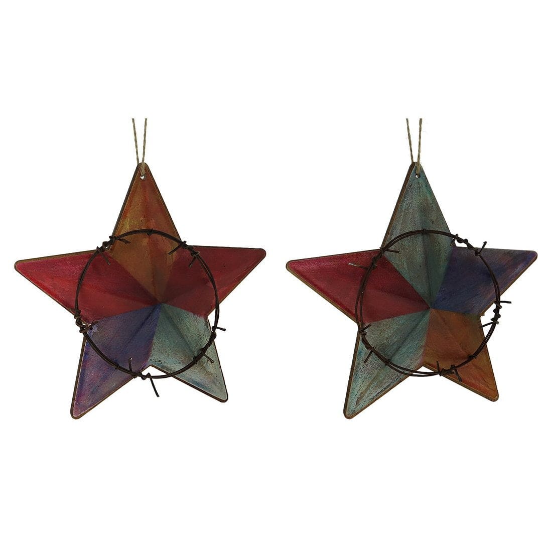 Metal Western Star Ornaments Set/2