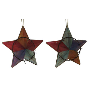 Metal Western Star Ornaments Set/2