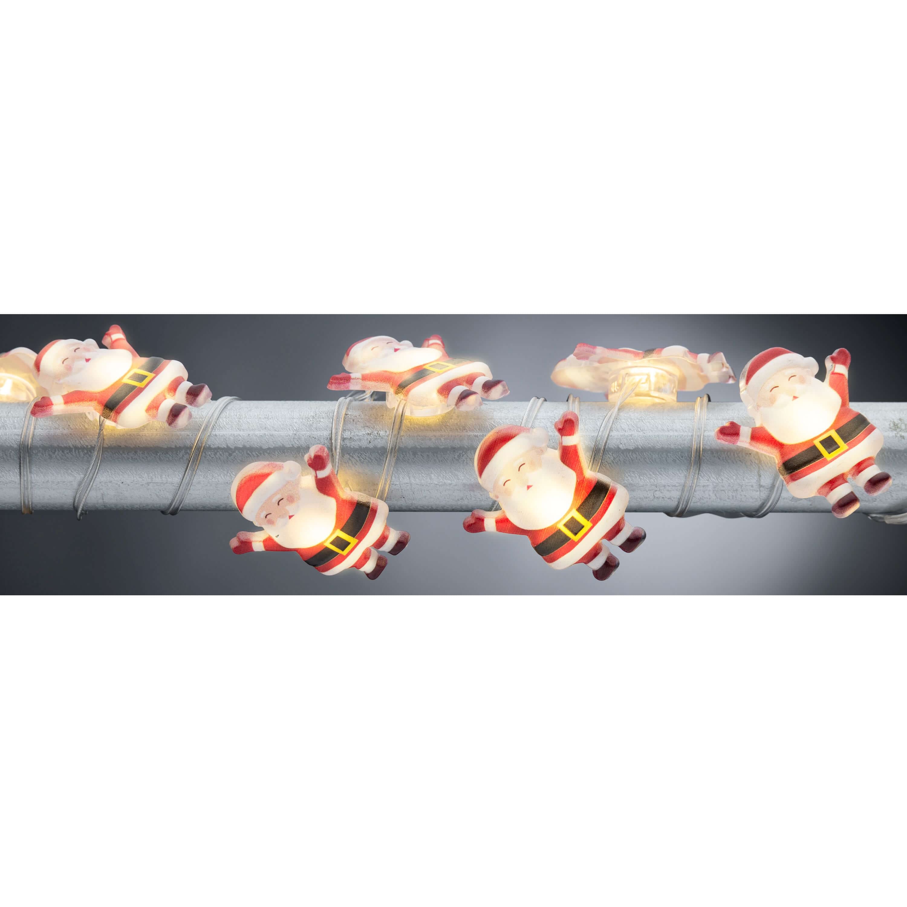 Micro LED Christmas Icon Lights - Micro LED Joyful Santa Light String - Christmas