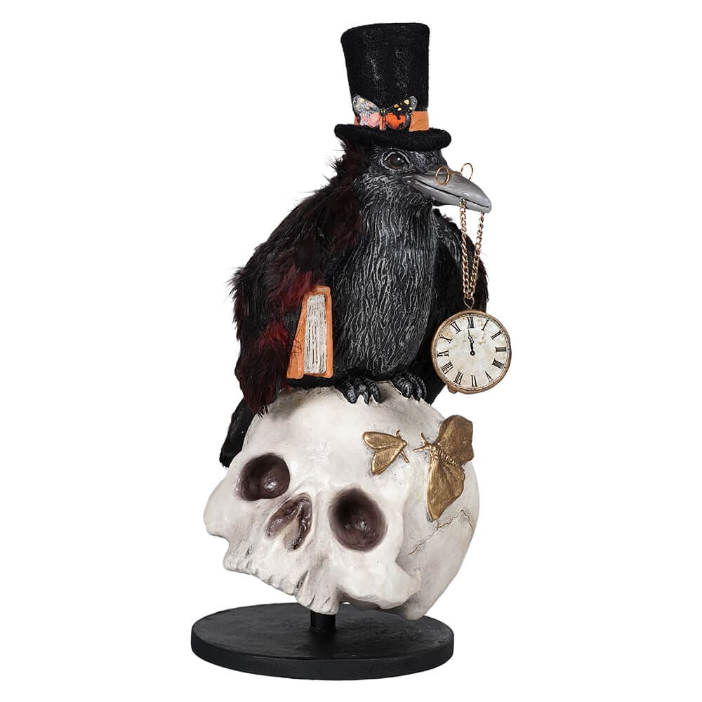 Midnight Crow On Skull - Halloween