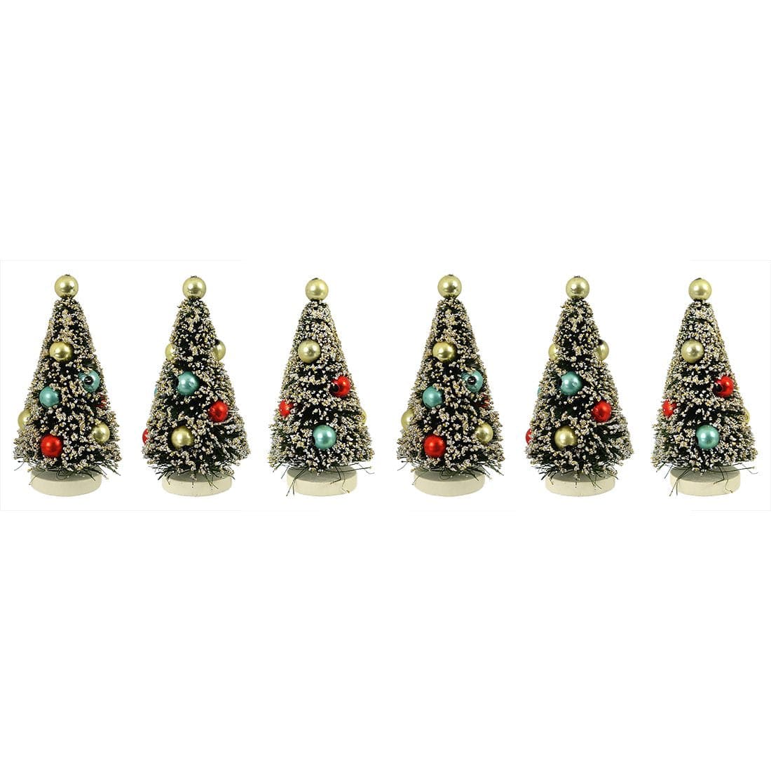 Mini Bottle Brush Trees Set/6