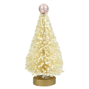 Mini Cream Tree with Pink Top Ornament