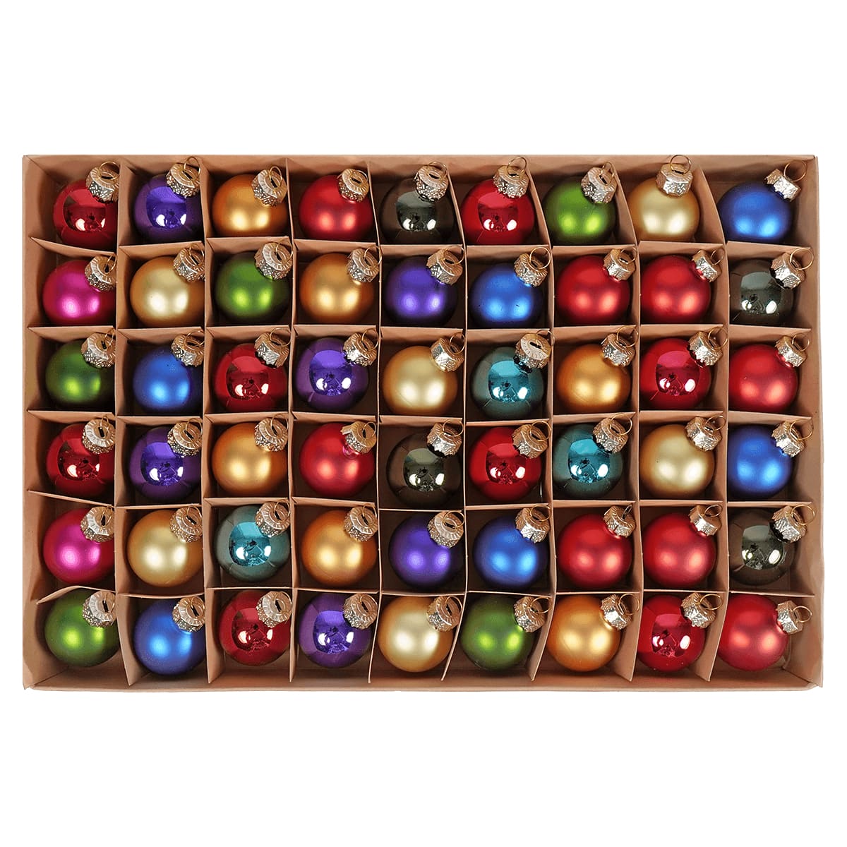 Mini Glass Ball Ornaments Set/54 Boxed - Ornaments