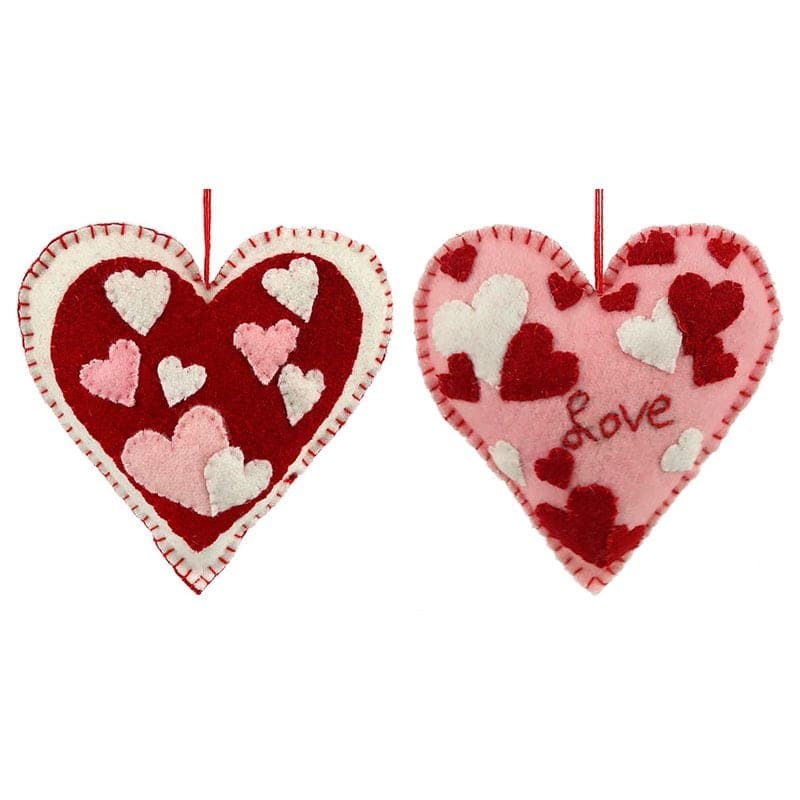 Mini Hearts on Heart Ornaments Set/2