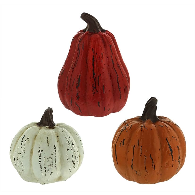 Mini Matte Harvest Pumpkins Set/3