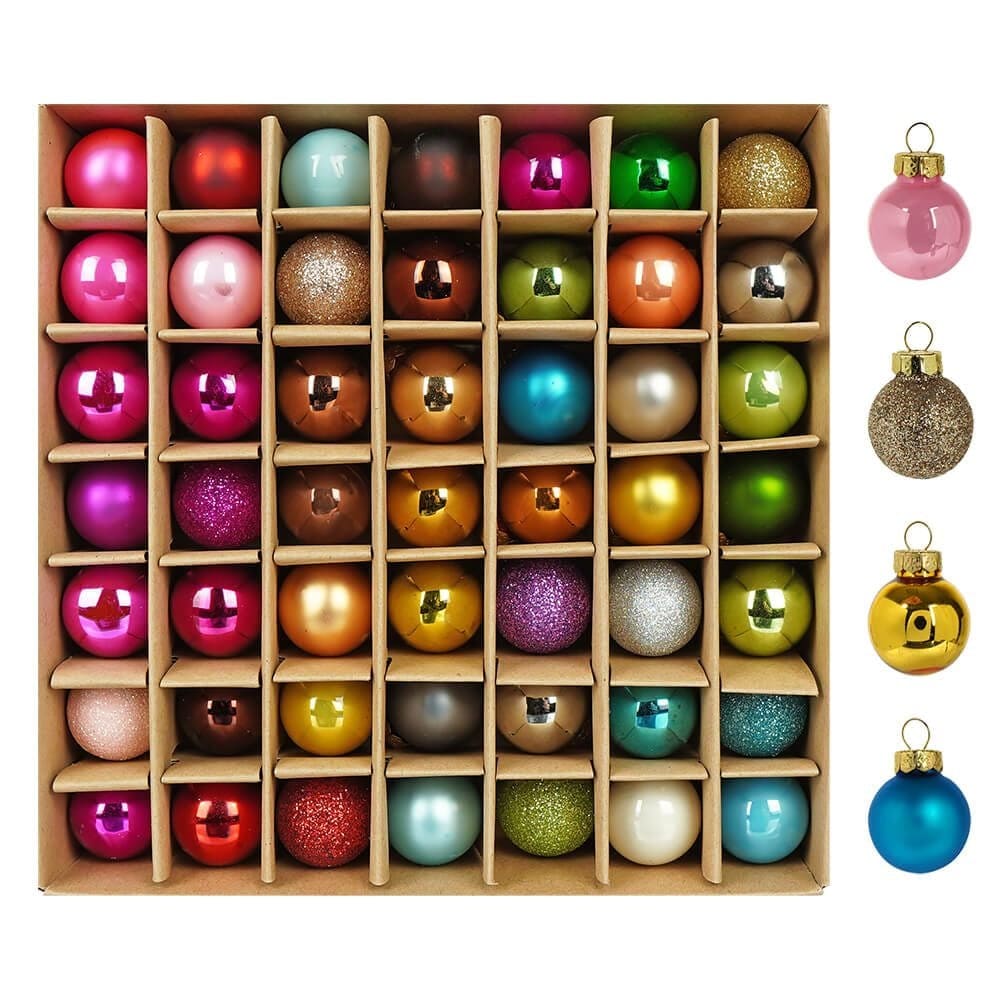 Mini Merry & Bright Christmas Ornaments Set/49 by Cody Foster – Traditions