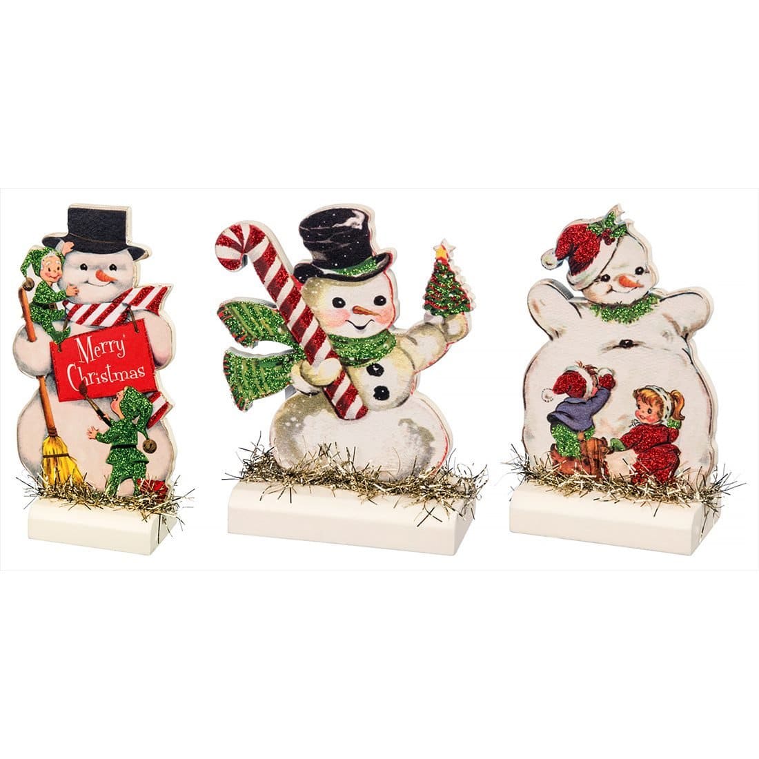 Mini Retro Snowman Boards Set/3