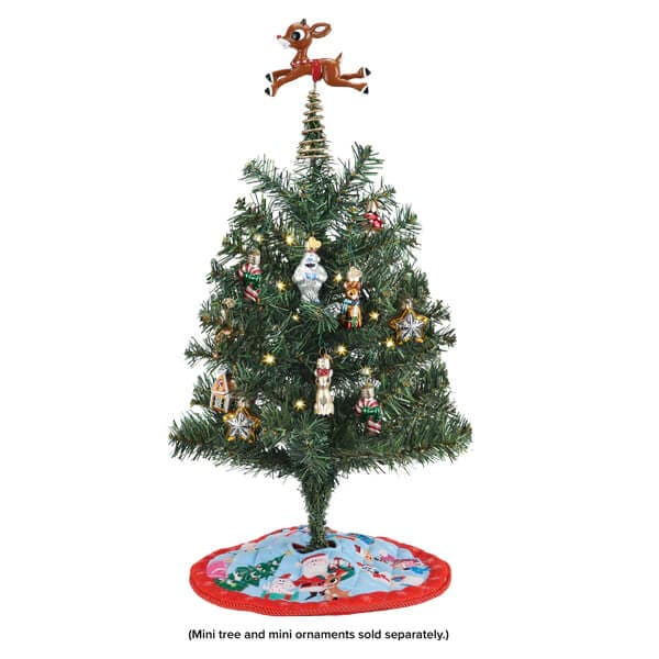 Mini Rudolf Tree Topper & Skirt - Christmas