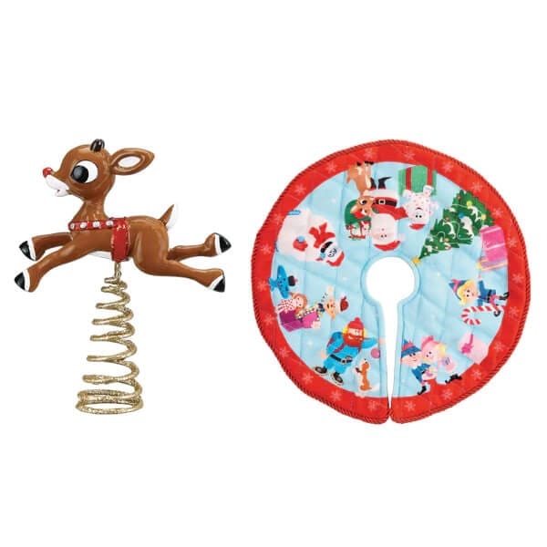 Mini Rudolf Tree Topper & Skirt - Christmas