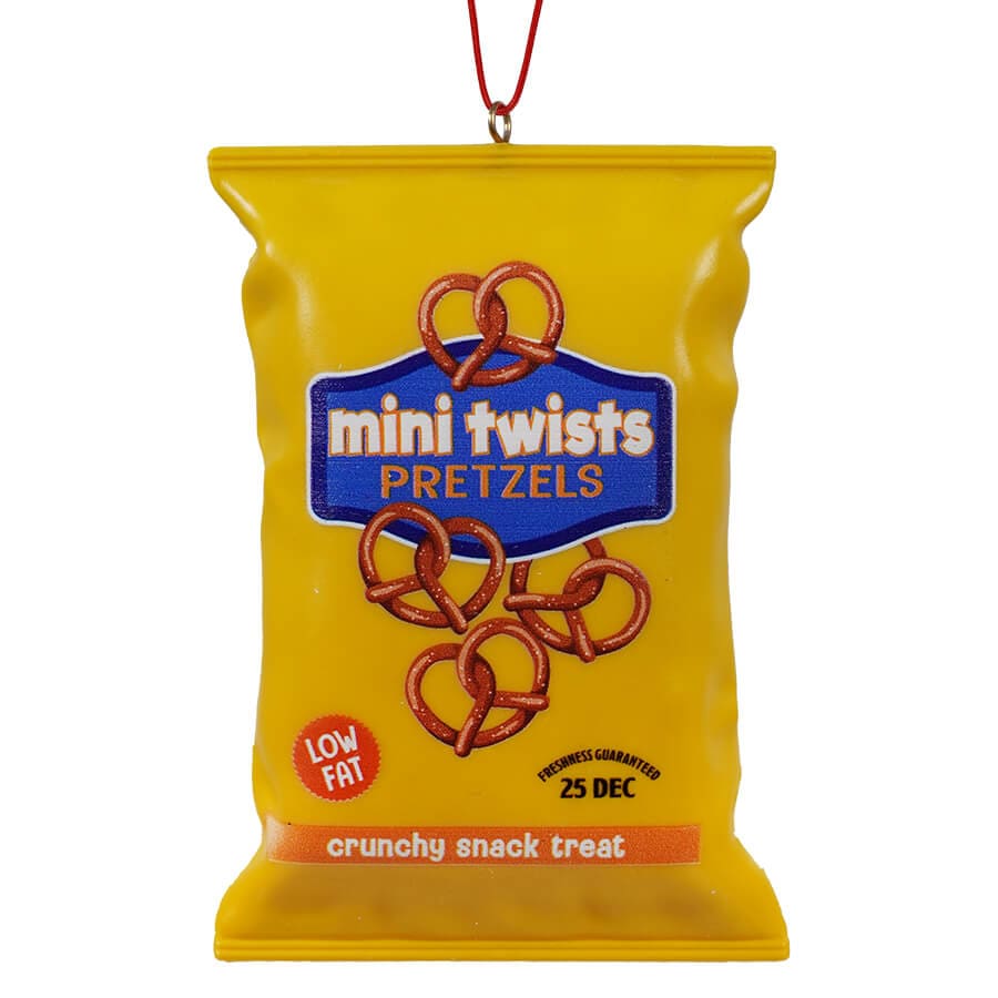 Mini Twists Pretzels Snack Bag Ornament - Ornaments