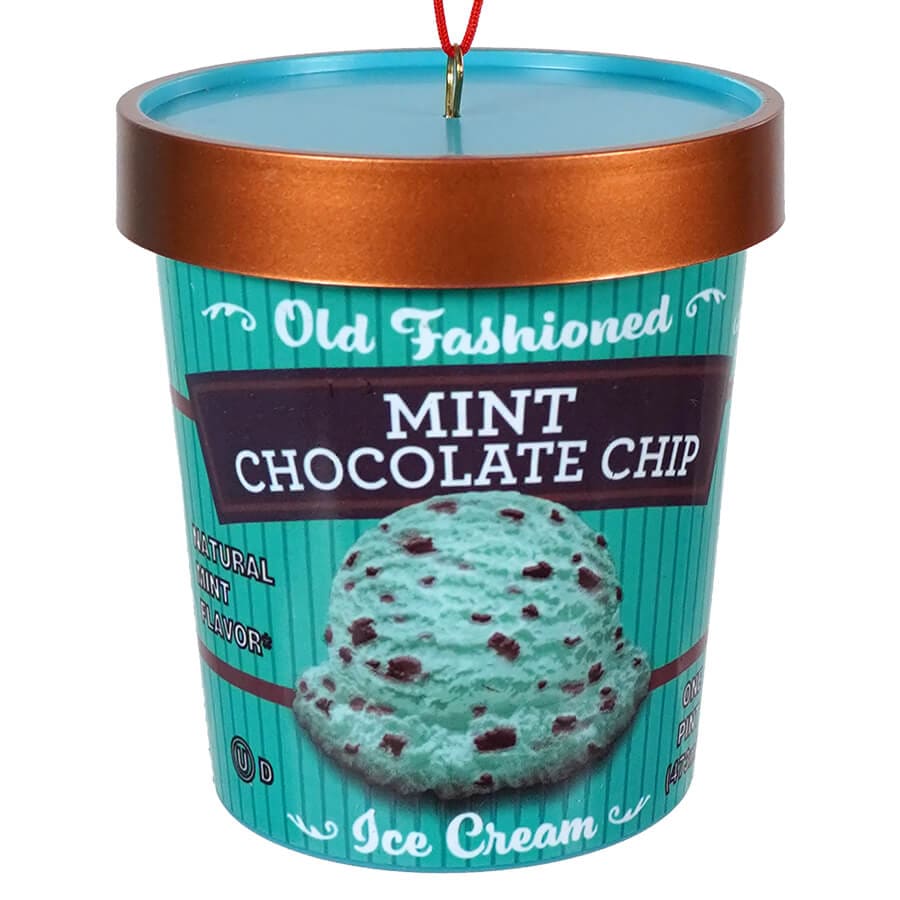 Mint Chocolate Chip Ice Cream Pint Ornament - Ornaments