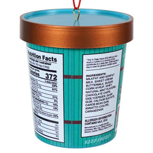 Mint Chocolate Chip Ice Cream Pint Ornament - Ornaments