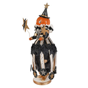 Ornamental halloween figurine miss fancy pants jackie with jack o lantern pumpkin head in black and white striped gown by bethany lowe halloween figures and dolls