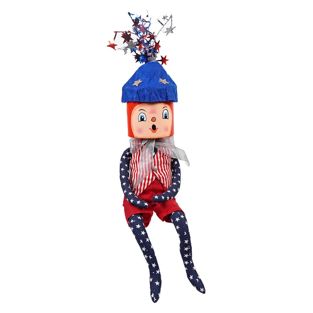 Mister Liberty Box Head Doll - Patriotic